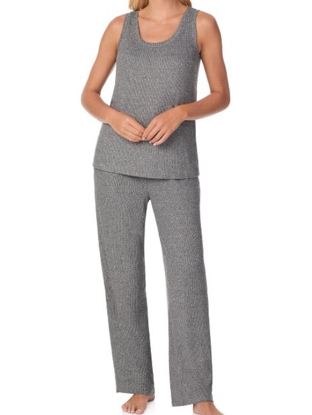 Cuddl Duds Women's Grey Knit 3 Piece Lounge Set